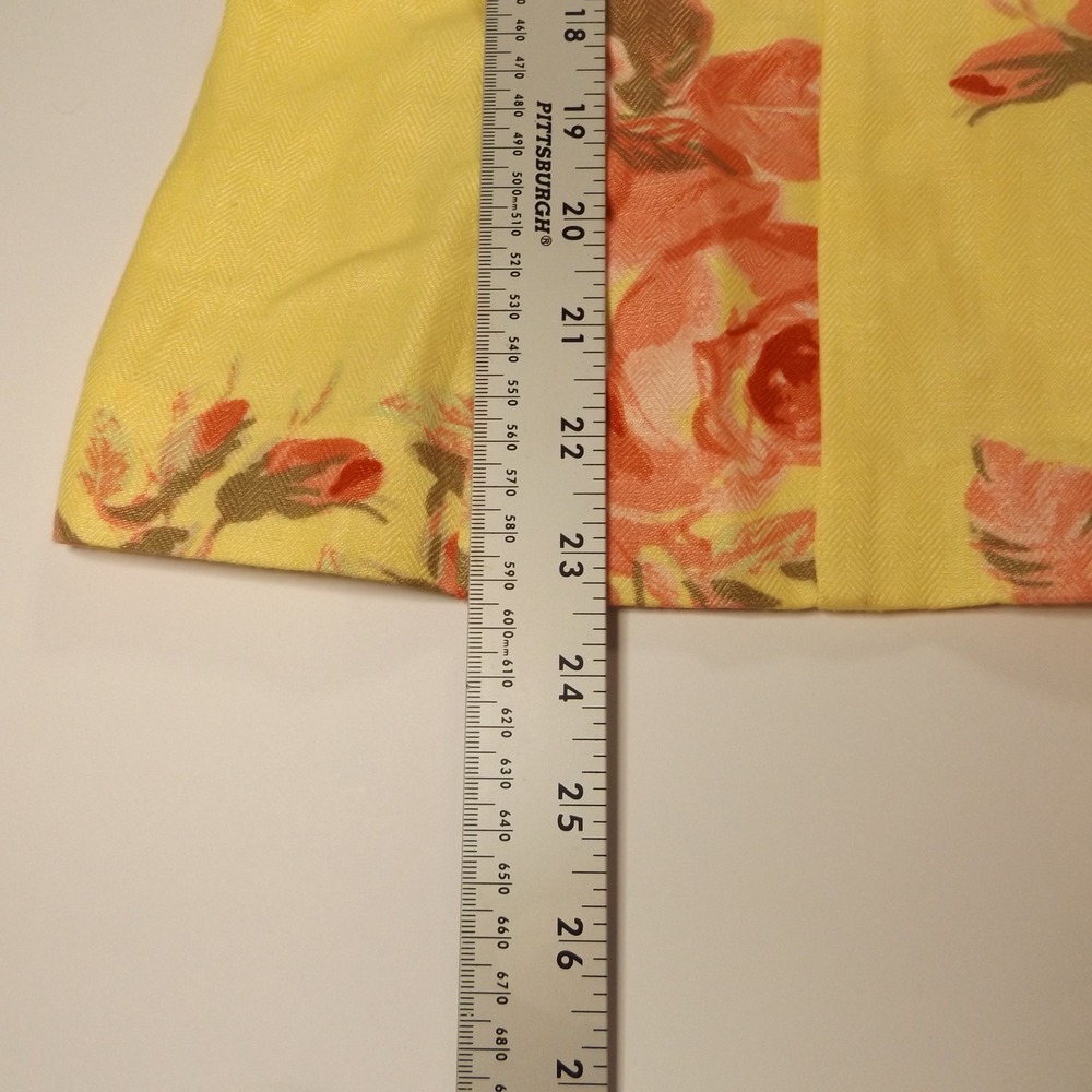 Emma James Liz Claiborne Floral Blazer and Beaded Tank Top Set Yellow Peach 8 - Picture 12 of 15